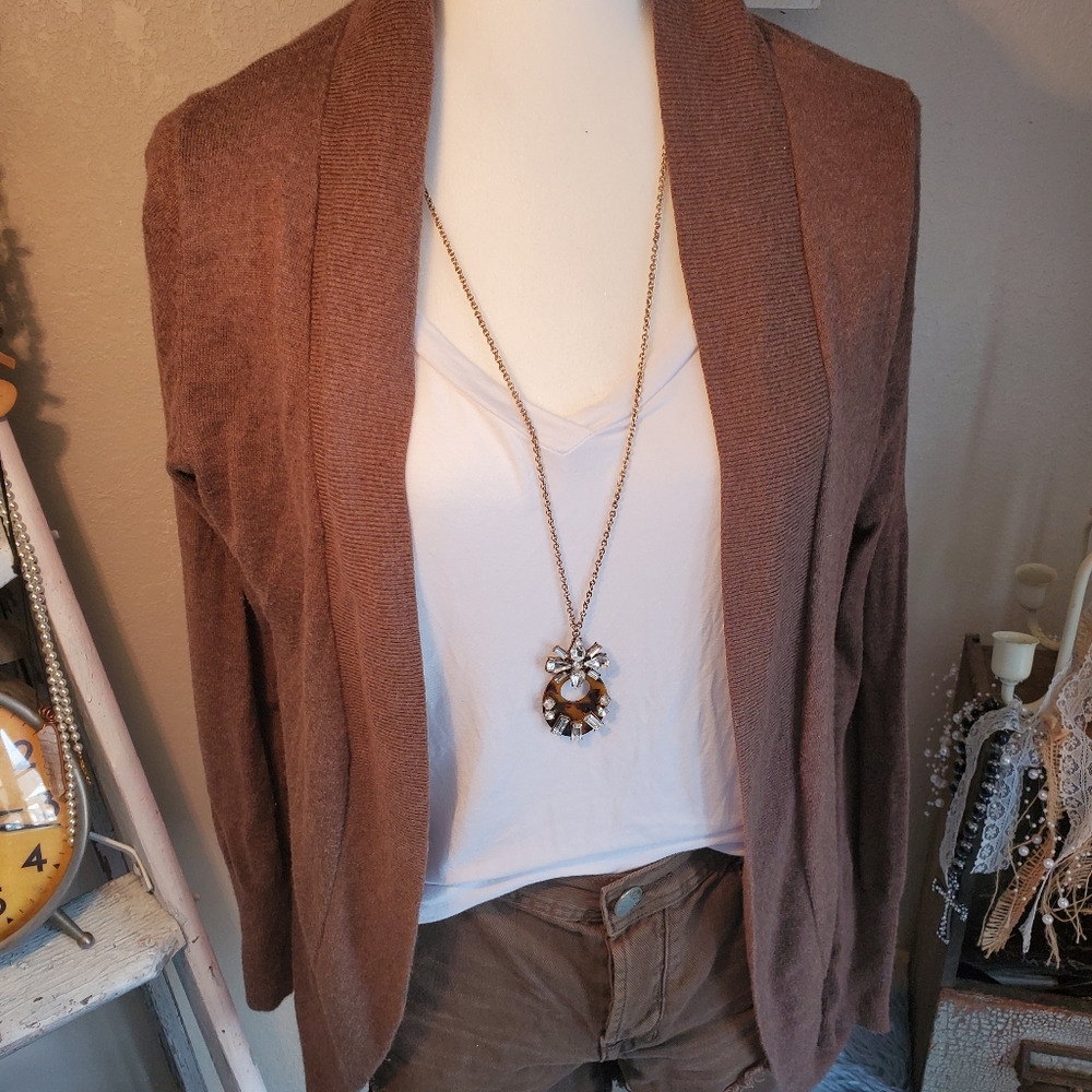 Mossimo brown open cardigan